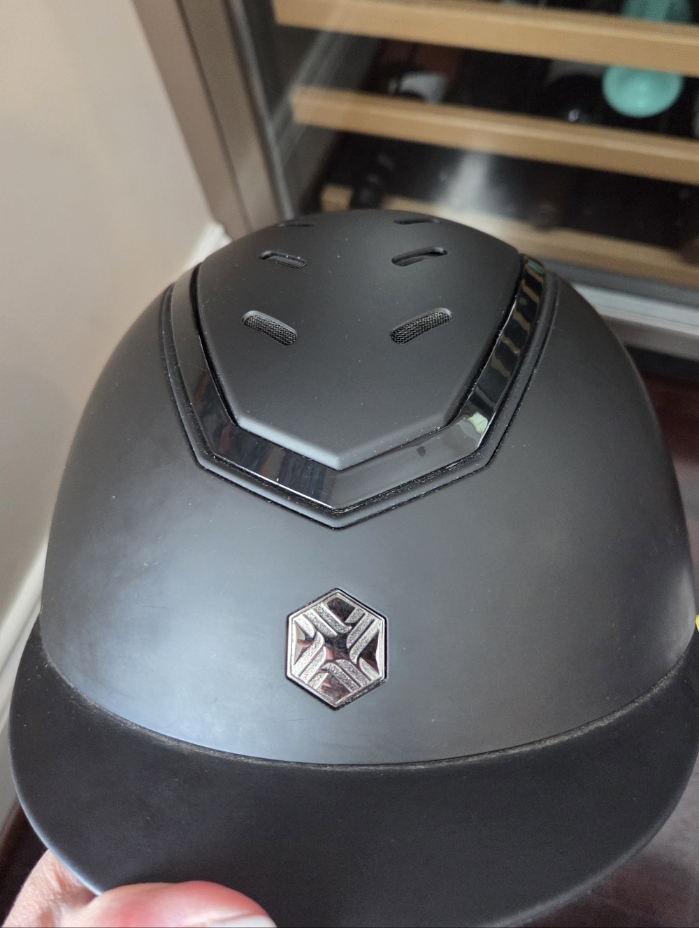 Eqx kylo MIPS Helmet Black Matte Black Equestrian Riding Helmet with Vent Detail